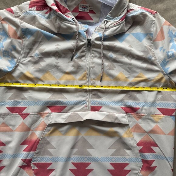 RARE Faherty Recycled Lined Windbreaker - Doug Good Feather Native Design XL - Picture 4 of 6